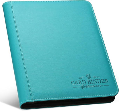 9 Pocket Card Binder, Premium Zip Trading Card Binder, 540 Double Sided Pocket PU Collection Binder, Collector Album, Card Folder for MTG, TCG, Sports Cards