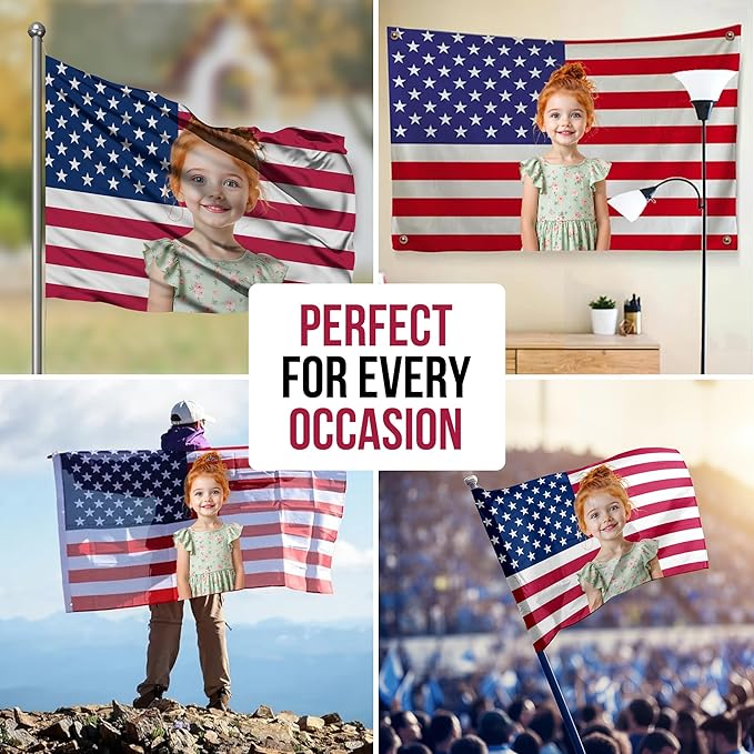 Custom Flag (1x1.5FT to 5x8FT) by DreamController for Business | Custom Outdoor Flags with Grommets for Advertising, Events | HD Printed Personalized Sign Flag | Express Dispatch & Shipping | Made in USA