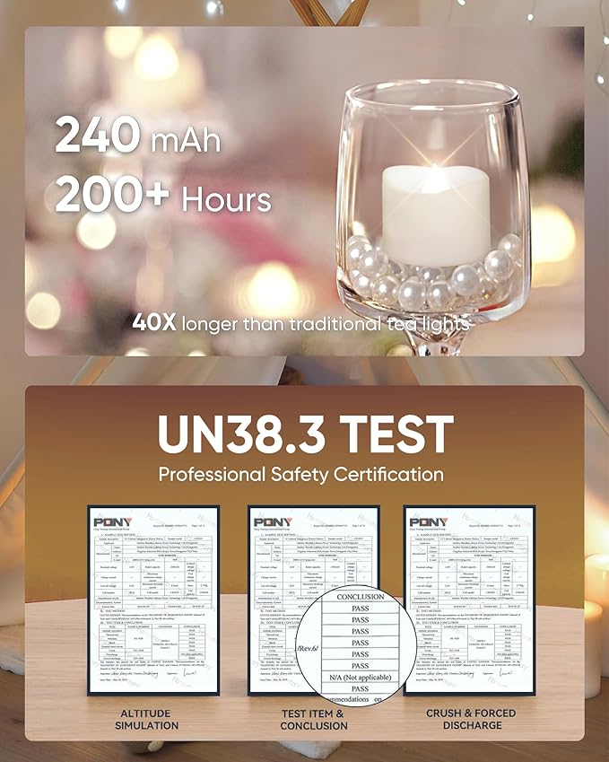 Homemory 48-Pack Cool White Novelty Flickering Flameless Tea Lights, 200+Hours Battery-Operated LED Fake Candles for Wedding Table Centerpieces,Proposal,Anniversary, White Base, Ø1.5'' × H1.3''