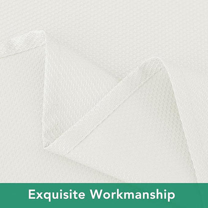 Biscaynebay Textured Fabric Square Tablecloths 60x60 Inches, Ivory Water Resistant Table Cloth Small Card Folding Table Covers Linen for Dining, Kitchen, Wedding and Parties etc. Machine Washable