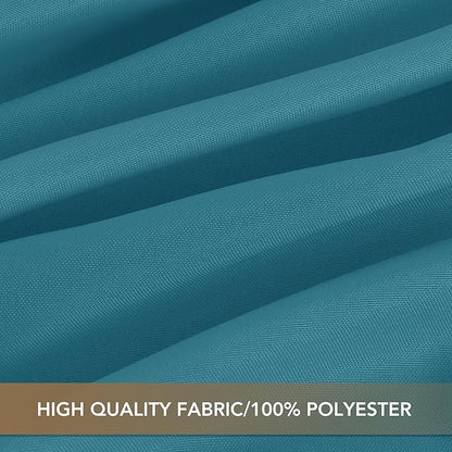 sancua Square Tablecloths 85x85 Inch, 2 Pack - Teal Fabric Table Cloth for Square or Round Tables, Washable Polyester Table Cover for Outdoor Party, Birthday, Buffet, Resturant