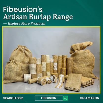 Burlap Table Runners (Pack of 12) – 12”x 108” - No-Fray Finished Edge Premium Quality Natural Table Runner – No Odor, Eco-Friendly Burlap Runner, Perfect for Rustic Table Decor and Other DIY Crafts