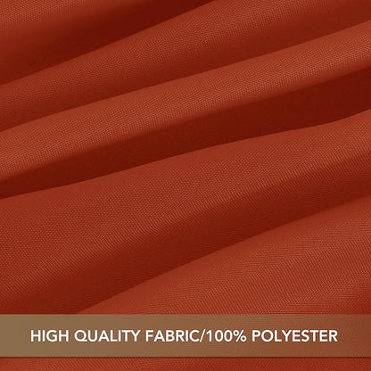 sancua Thanksgiving Square Tablecloths 54x54 Inch Rust, 2 Pack Fabric Fall Table Cloth for Square or Round Tables, Burnt Orange Washable Polyester Table Cover for Dinner, Holiday Party, Display Tables