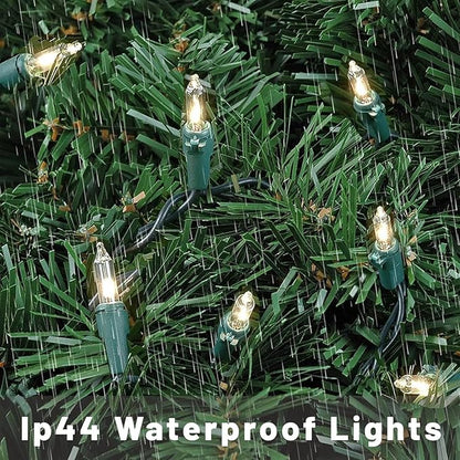 Christmas Lights for Tree 60Ft 300 Count Mini Lights Green Wire Christmas Tree Lights Waterproof Incandescent Bulb for Indoor Outdoor Xmas Holiday Wedding Home Party Decorations Clear 3pack