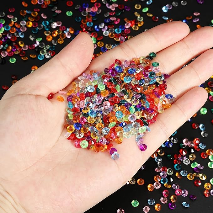 PATIKIL 10000 Pcs Wedding Table Scatter Confetti Crystals 4.5mm Acrylic Diamonds Vase Fillers Gems for Table Centerpiece Decorations Party Vase Beads, Dark Purple