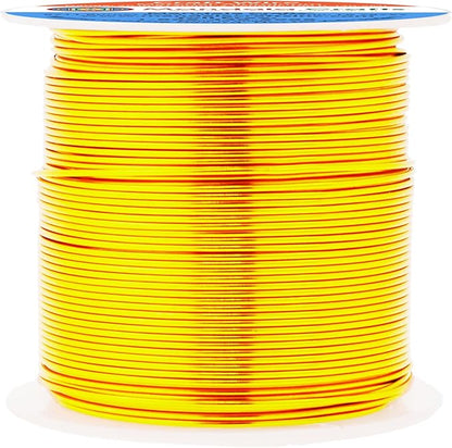 Mandala Crafts 20 Gauge Anodized Aluminum Craft Wire for Jewelry Making - 100 FT Colored Flexible Light Gold Tone Wire - Bendable for Bonsai Armature Crafting Sculpting