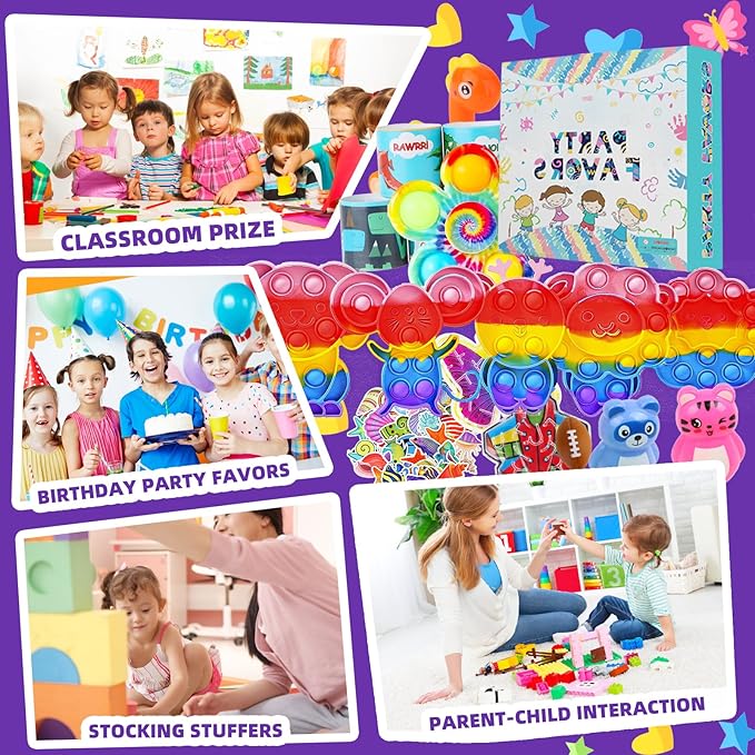 1000Pcs Bulk Party Favors for Kids, Fidget Toys Pack,Stocking Stuffers, Treasure Box Chest, Birthday Party, Classroom Carnival Prizes, Pinata Stuffers, Goodie Bag Stuffers, Stress Relief, Sensory Toys