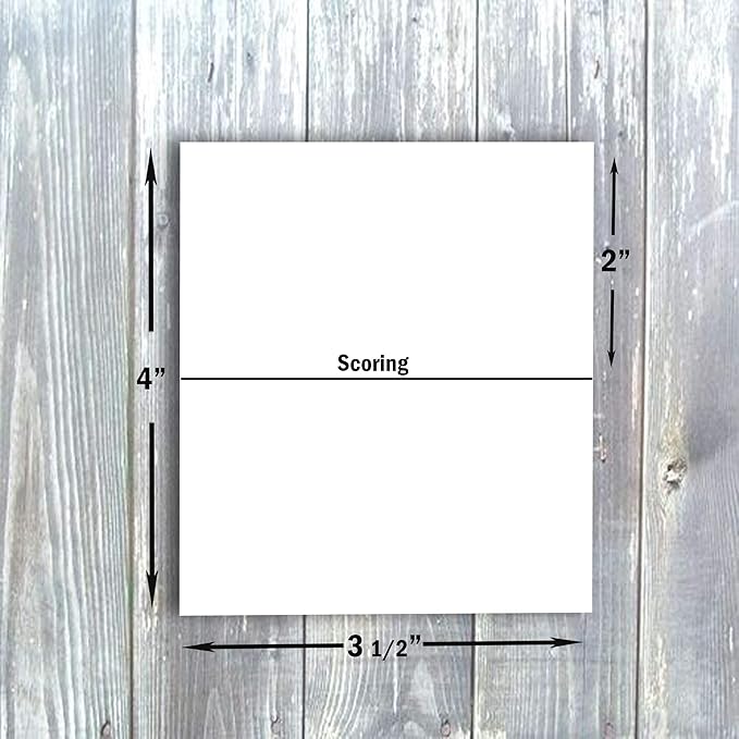 Hamilco Blank Tent Name Place Table Cards 3 1/2" x 2" Folded Card Stock - White Cardstock Paper 80lb Cover - 100 Pack