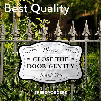 Custom Decorative Outdoor Aluminum Signs, Driveway Signs, Waterproof USA Made, Design 3 Metallic Silver 14x10 In