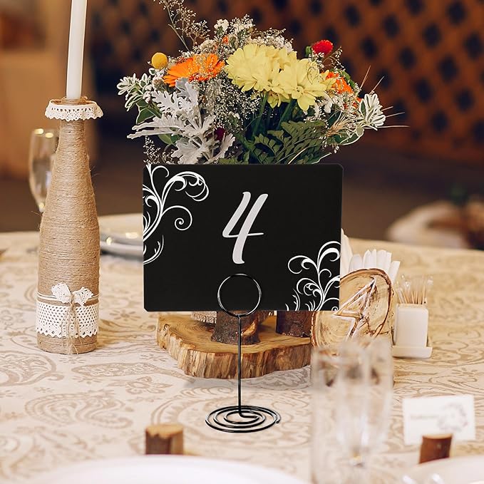 TecUnite 12 Pcs Mini Chalkboard Signs, 4"x3" Small Chalkboard Label with Metal Stand 2 Water Based Chalk for Food Buffet Tabletop Blackboard Sign for Party Bakery(Black,3.4 x 1.6 in)