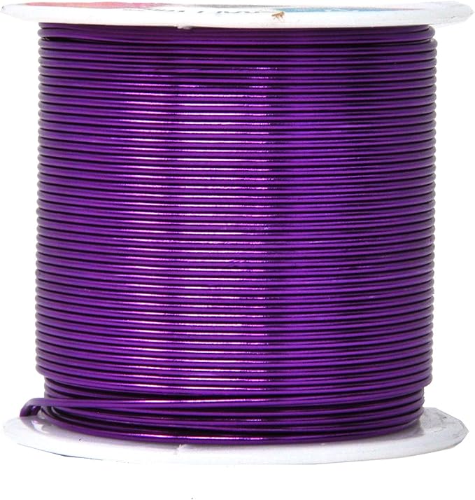 Mandala Crafts 18 Gauge Anodized Aluminum Craft Wire for Jewelry Making - 450 FT Colored Flexible Silver Copper Purple Pink Brown Ice Blue Wire - Bendable for Bonsai Armature Crafting Sculpting