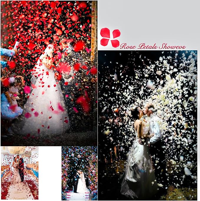 1000Pieces Rose Petals, Artificial Flower Petals Fake Rose Petals for Romantic Night,Wedding,Proposal Anniversary Flower Decorations(Gold Color)