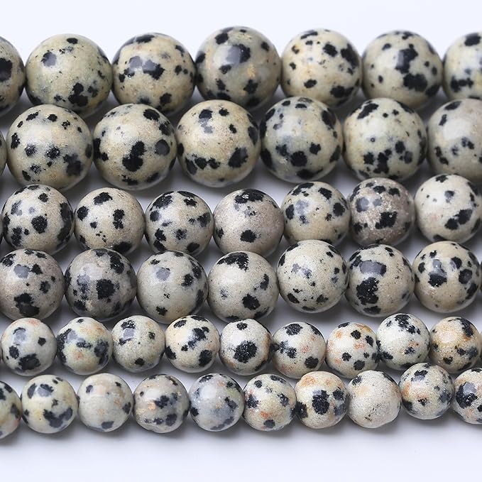 Quail Egg Stone Beads Gemstone Round Crystal Energy Jade Beads Stone Beads for Jewelry Making DIY Bracelet Necklace Jewelry Making 1 Strand 15.5inch 60PCS 6MM