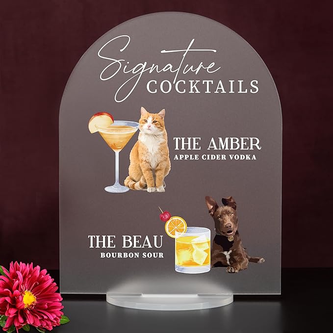 Pet Signature Drink Wedding Signs