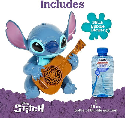 Stitch NO Spill Musical Bubble Machine | Bubble Toy for Toddlers and Kids | Amazon Toys Exclusive with 16 oz of Extra Bubble Solution (Bubble Solution Bottle Colors Will Vary)