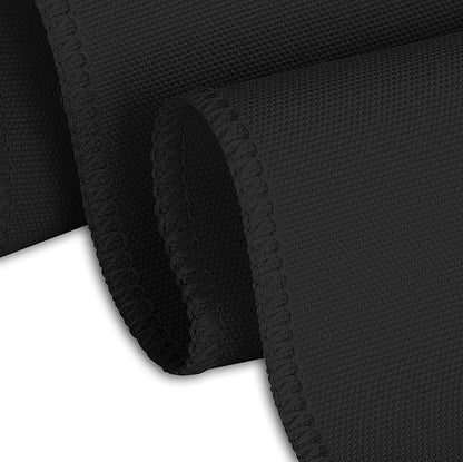LinenTablecloth 90-Inch Round Polyester Tablecloth Black