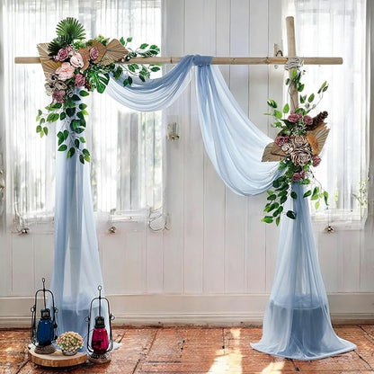 MDS Halloween Chiffon Draping Fabric - 1 Panel, 30" Wide x 20ft Long - Sheer Spooky Arbor & Canopy Drapery for Haunted House Backdrops, Party Ceilings, DIY Costumes & Themed Events - Dusty Blue