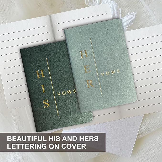 Wedding Vow Books His and Hers, Wedding Registry Gifts Ideas for Bride & Groom,Wedding Essentials
