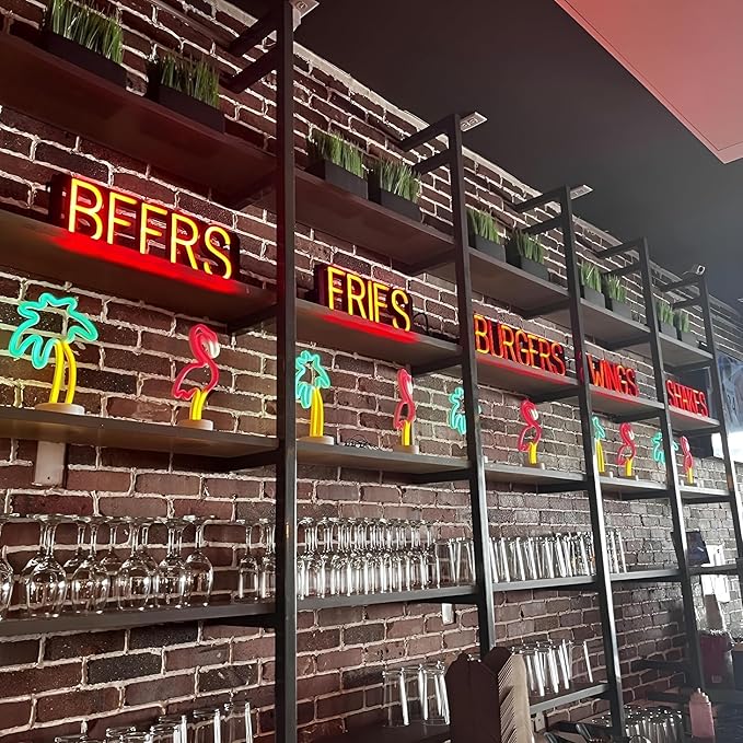 SpellBrite BEER TO-GO Sign | Beer-Related Sign with Neon Look, Blue LED Light Source | 19.8" x 15.0"