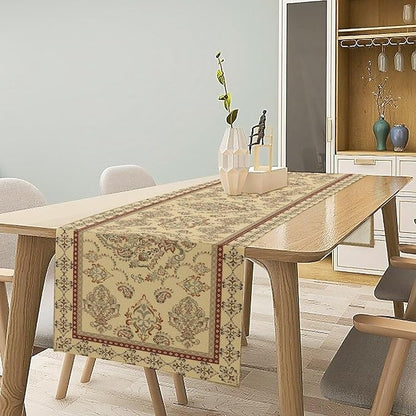 Vintage Farmhouse Flower Table Runner Boho Elegant Home Kitchen Table Dining Coffee Room Garden Party Wedding Decor 13x36in
