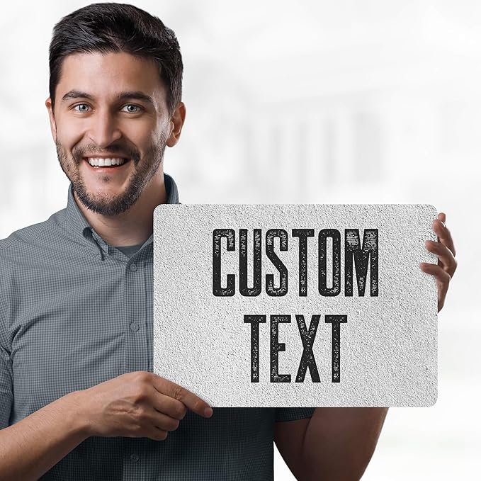 Custom Sign, Custom Street Sign, 11 Font Colors, 13 Font Styles, 4 Hole Options, 22 Sizes, 10x14 Inches, Rust Free DiBound, Fade Resistant, Made in USA by My Sign Center (Concrete)