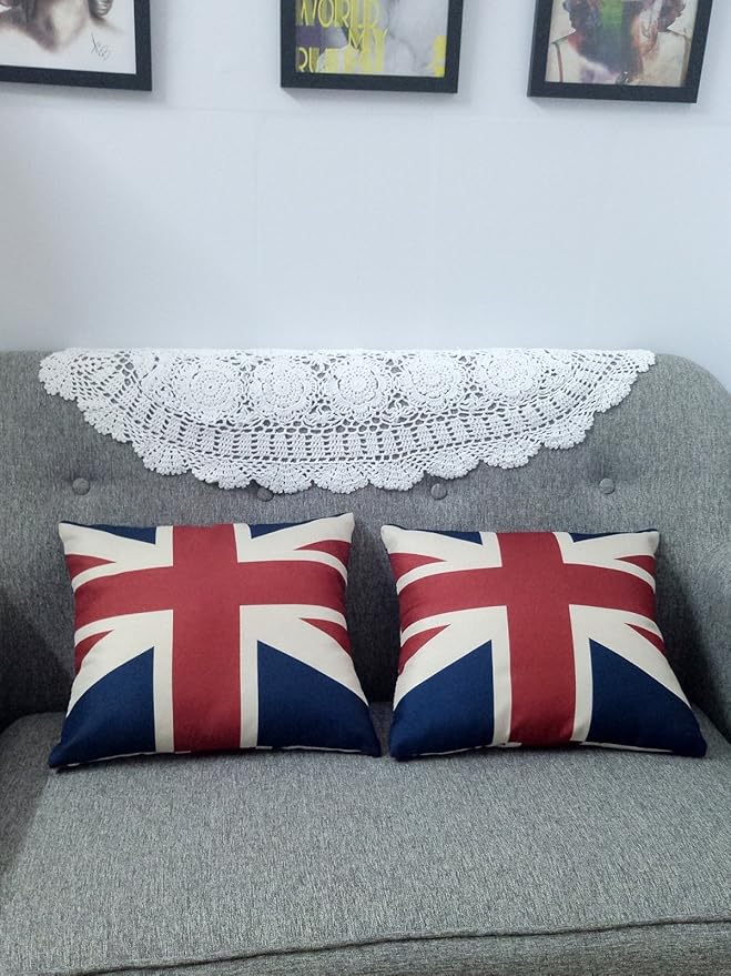 Cotton Handmade Crochet lace Table Runners Oval Tablecloth Doilies Doily Table Dresser Scarf Décor,15x27 inch,White