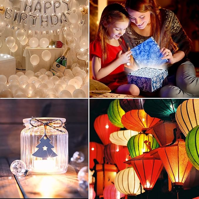 Aogist 200pcs Orange Balloon Light,Long Standby Time Waterproof Mini Ball Light,Round LED Flash Lamp for Paper Lantern Balloon Party,Wedding,Birthday,Festival,New Year and Christmas Decorative