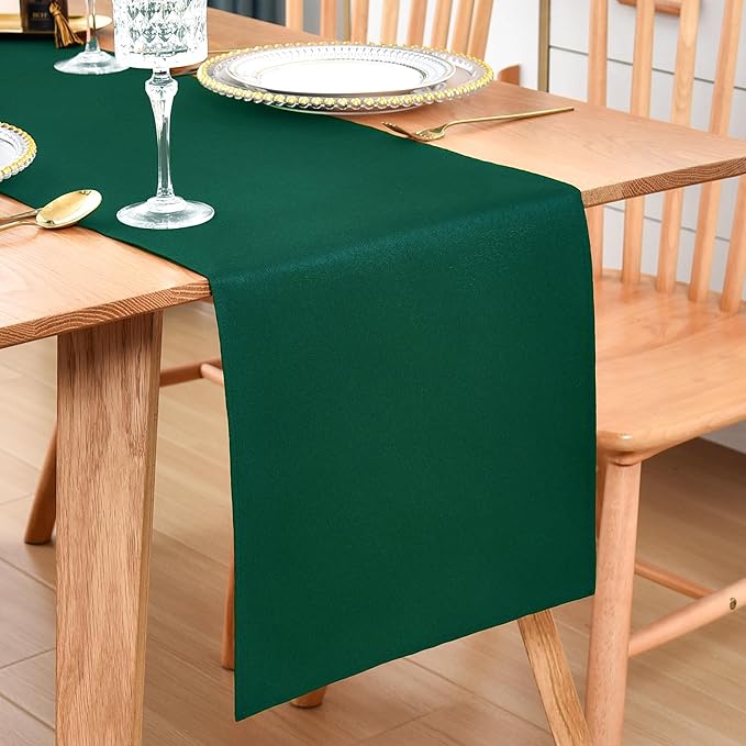 Farmhouse Green Table Runner Dining Table Runners 60 Inches Long Coffee Table Runner for Dresser Living Room Bedroom Holiday Party Banquet 12X60 Inch