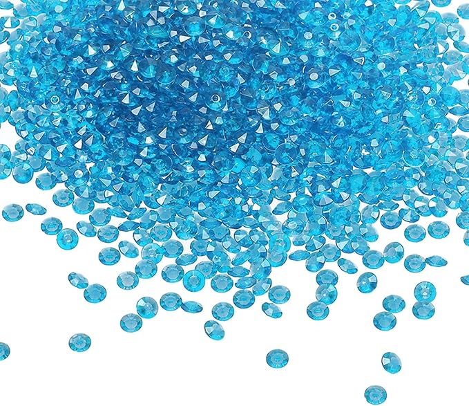 PATIKIL 4000 Pcs Wedding Table Scatter Confetti Crystals 6mm Acrylic Diamonds Vase Fillers Gems for Table Centerpiece Decorations Party Vase Beads, Blue