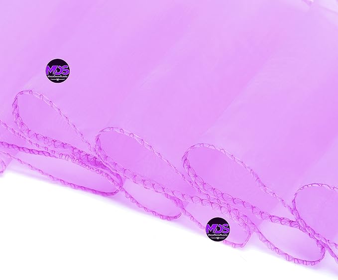 MDS Pack of 250 PCS Organza Chair Sashes Wider Dining Chair Bows Ribbon Tie Back for Wedding Party Birthday Bridal Shower Reception Event Banquet Home Chair Cover Decoration - Light Purple
