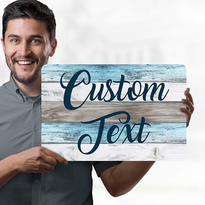 Custom Sign, Custom Street Sign, 11 Font Colors, 13 Font Styles, 4 Hole Options, 22 Sizes, 12x18 Inches, Rust Free DiBound, Fade Resistant, Made in USA by My Sign Center (Coastal)