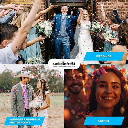 Dried Flower Forget Me Not Biodegradable Confetti - Real Flower Petals for Weddings, Flower Girl Toss, Wedding Send Off Ideas, Party Table Decoration | Boxed - 8oz (0.5lbs)