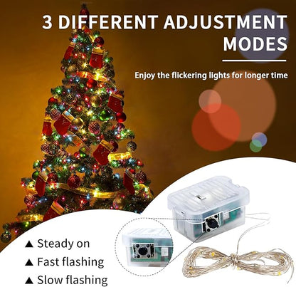 8 Pack Fairy Lights 7Ft 20 LED Twinkle String Lights 3 Modes Battery Operated Waterproof Firefly Starry for Mason Jar Party Wedding Christmas Valentines Day Table Centerpieces,Multicolor