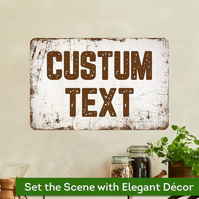 Custom Sign, Custom Street Sign, 11 Font Colors, 13 Font Styles, 4 Hole Options, 22 Sizes, 12x18 Inches, Rust Free DiBound, Fade Resistant, Made in USA by My Sign Center (Rustic)