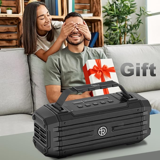 Bluetooth Speaker 120W Peak 80W Portable Wireless Hi-Fi Loud Outdoor IPX6 Waterproof Big Party Speakers with Deep Bass, TWS Pairing, DSP Sound Boombox for Home Camping Beach
