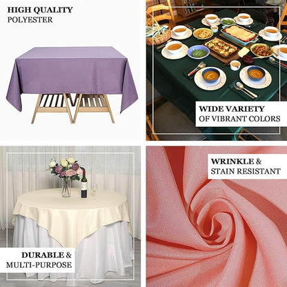 Efavormart 70" Square Linens Dusty Rose Wholesale Linens Polyester Square Linen Tablecloth for Wedding Banquet Restaurant