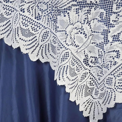 Efavormart 54" x 54" White Jolly Good Lace Table Overlay for Table Decoration