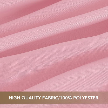 sancua Square Tablecloths 70x70 Inch, 2 Pack - Pink Fabric Table Cloth for Square or Round Tables, Washable Polyester Table Cover for Outdoor Party, Birthday, Decorative Display Tables