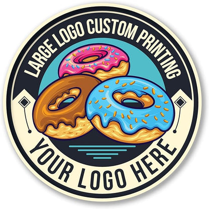 Large Custom Vinyl Decals – Full Color Personalized Sticker Decals Printing | Custom Business Logo Stickers for Windows, Stores, Walls, Doors, Cars, Trucks, Windshield, & More