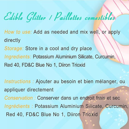 Edible Glitter Paint - 2 fl.oz Food Grade Metallic Glitter Cake Paint for Cake Decorating, Baking, Cupcakes - Shimmer Art Decorative Liquid Edible Paint Food Coloring for Fondant, Donuts (Gold)