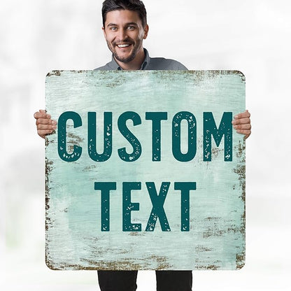 Custom Sign, Custom Street Sign, 11 Font Colors, 13 Font Styles, 4 Hole Options, 22 Sizes, 30x30 Inches, Rust Free DiBound, Fade Resistant, Made in USA by My Sign Center (Shabby Chic)