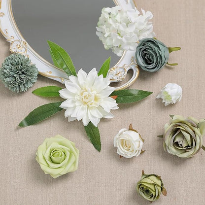 Serra Flora Artificial Flowers Combo Box Set for DIY Wedding Bouquets Centerpieces Arrangements Bridal Shower Party Home Decorations