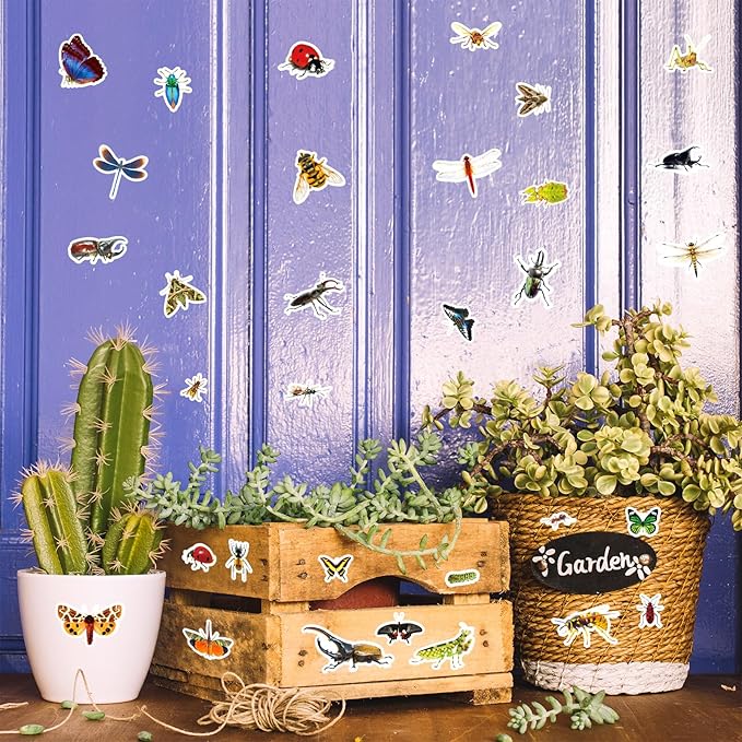 Insect Animals Stickers 840 Count Insect Bug Butterfly Animal Stickers Party Favors Gifts Sticky Decor for Scrapbook Calendar Planner Gift Wrap Decor