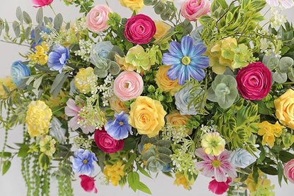 Serra Flora Artificial Flowers Combo Set Faux Flowers Bulk Flower Leaf with Stems for DIY Wedding Bouquets Centerpieces Baby Shower Party Home Decorations