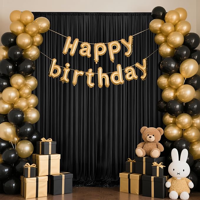 40x10ft Backdrop Curtains for Parties, 8 Panels 5x10ft Curtains Photography Drapes Rod Pocket Curtain Backdrop for Birthday Wedding Baby Shower Home Decor