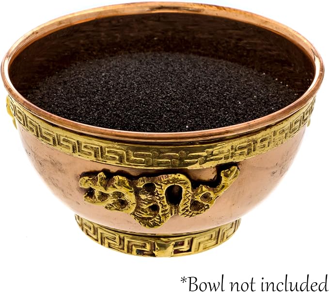 Black Sand - Fine Colored Sand for Ritual Use, Zen Gardens, Incense Burners, Smudging Bowls, Unity Ceremonies, Mandalas, Spiritual Practices, Arts & Crafts by Alternative Imagination (1 Pound)