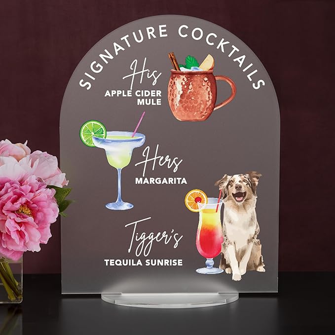 Pet Signature Drink Wedding Signs