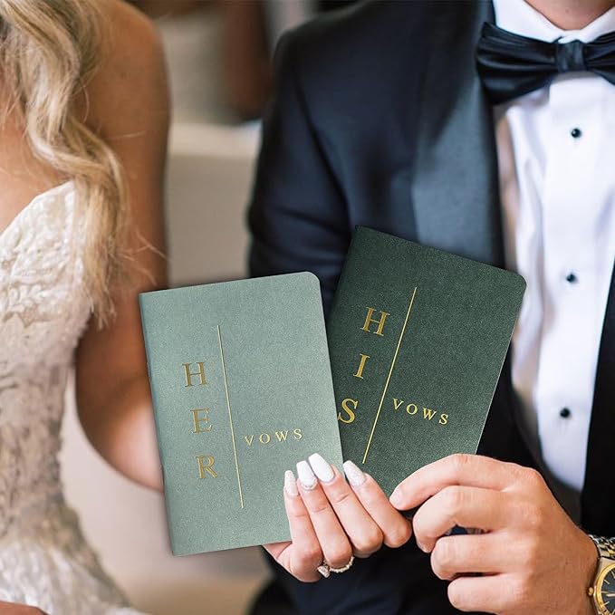 Wedding Vow Books His and Hers, Wedding Registry Gifts Ideas for Bride & Groom,Wedding Essentials