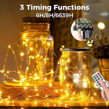 btfarm Fairy Lights Plug in with Remote, 99FT 300 LED Outdoor Twinkle Lights Waterproof with Timer, 8 Modes Indoor String Lights for Bedroom Patio Garden Wedding Christmas Decoration, Warm White