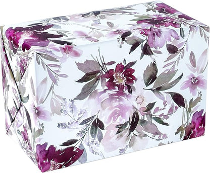 WRAPAHOLIC 30 Inch Jumbo Floral Wrapping Paper - 30 Inch X 33 Feet - Purple Floral Design for Wedding, Birthday, Mothers Day, Baby Shower, Anniversary, Bridal Shower
